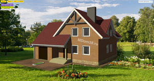 Популярный дизайн кровли и фасада 2025. Металлочерепица. Темно-красная. Кирпич красный.